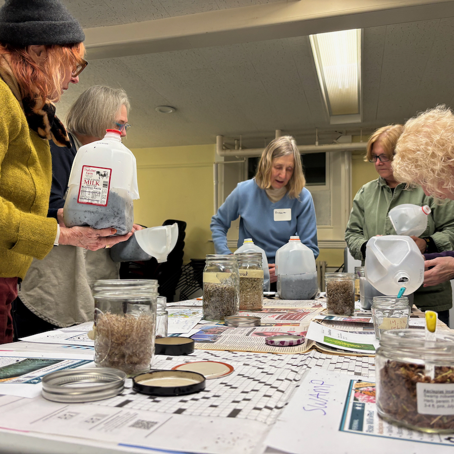 Participants in winter seed sowing workshop.